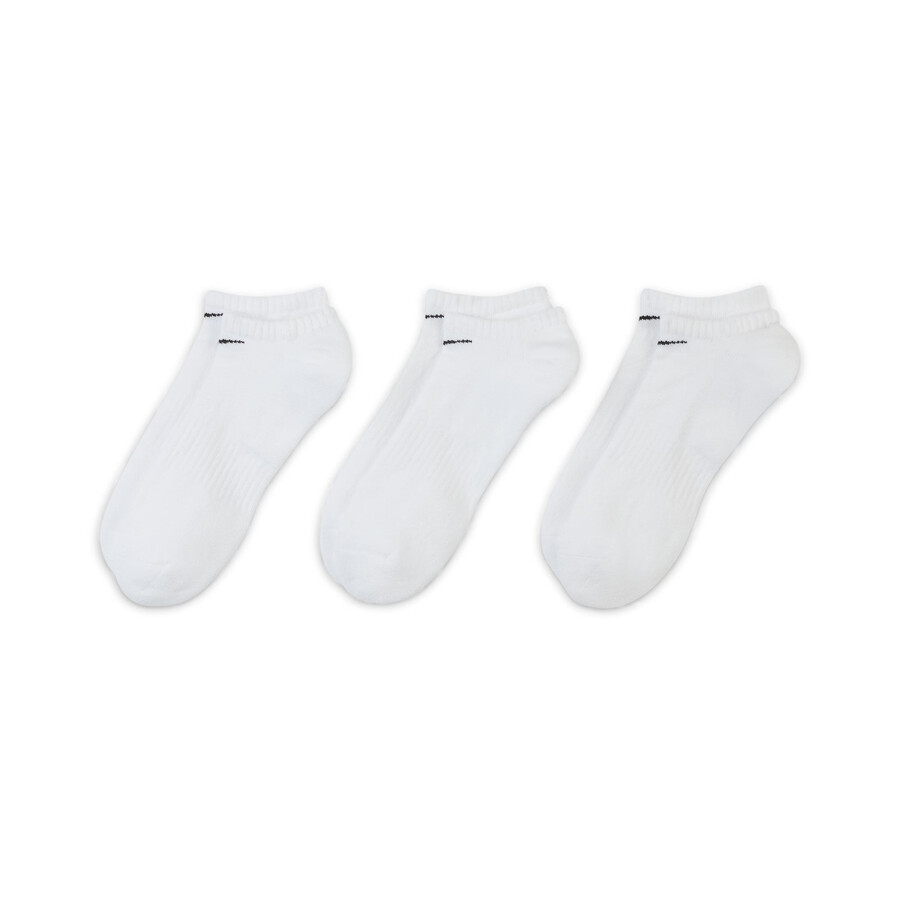 Pack 3 paires socquettes Nike Everyday Cush blanc