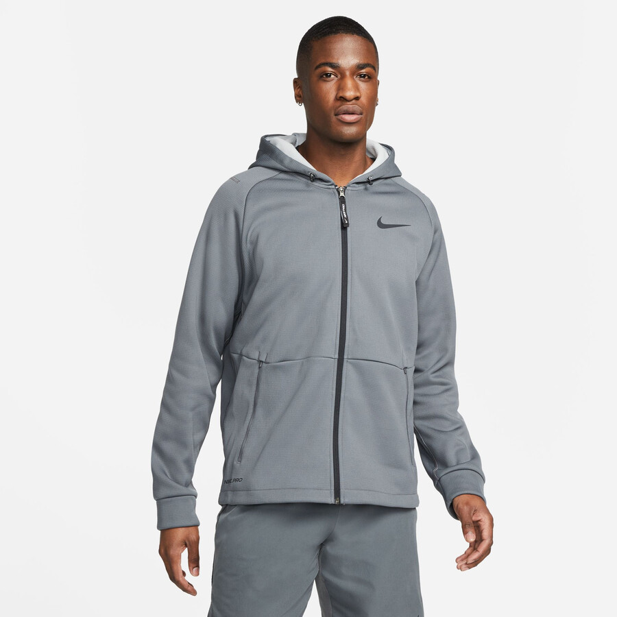 Veste survetement Nike Pro Therma Fit gris sur Foot