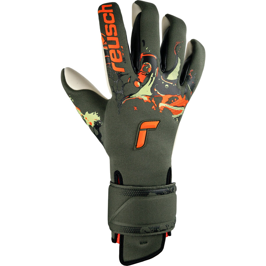 Gants gardien Reusch Pure Contact Gold x Adaptativflex vert orange 