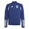 Sweat zippé junior Italie bleu blanc 2023