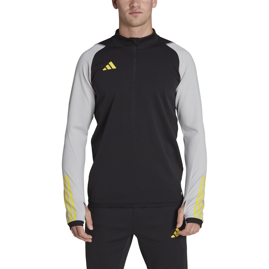 Sweat zippé adidas Tiro23 gris jaune