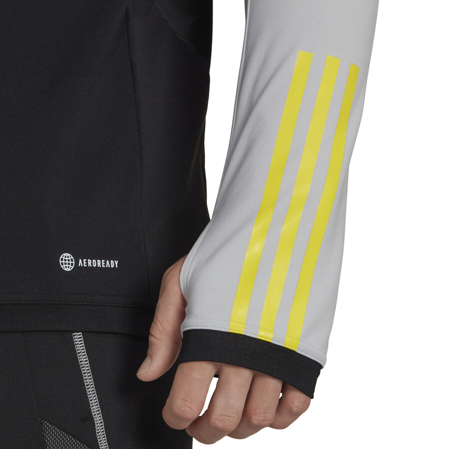 Sweat zippé adidas Tiro23 gris jaune