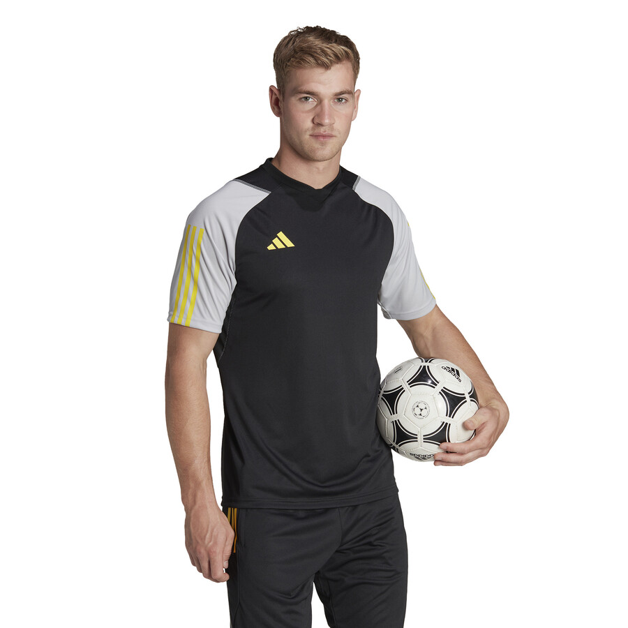 Maillot entraînement adidas Tiro23 Competition gris jaune