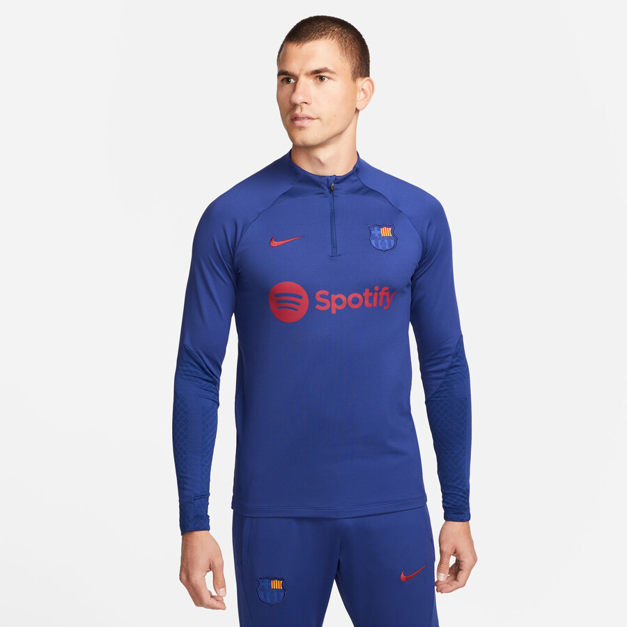 Sweat zippé FC Barcelone Strike bleu 2022/23