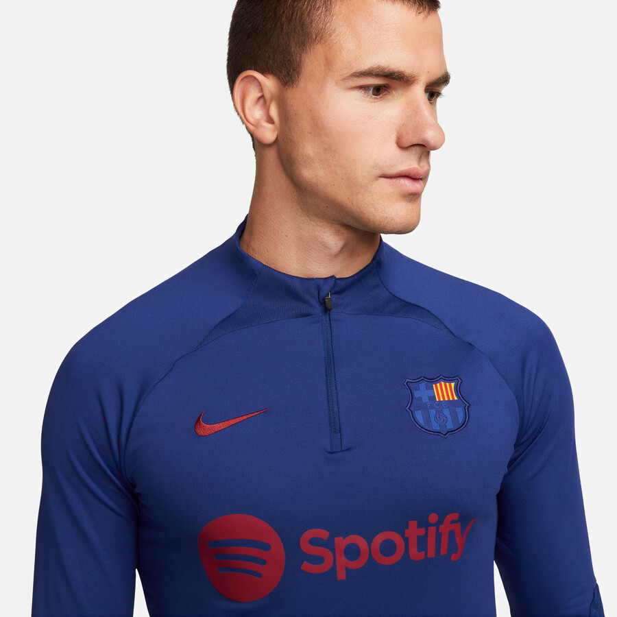 Sweat zippé FC Barcelone Strike bleu 2022/23