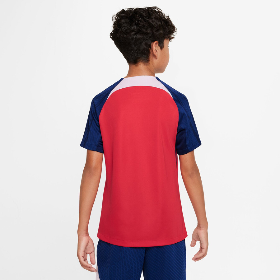 Maillot entraînement junior Atlético Madrid Strike rouge bleu 2023/24