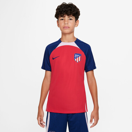 Maillot entraînement junior Atlético Madrid Strike rouge bleu 2023/24