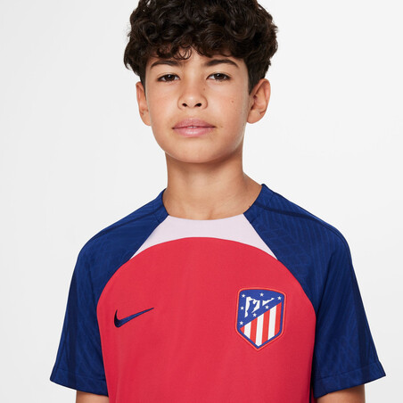 Maillot entraînement junior Atlético Madrid Strike rouge bleu 2023/24