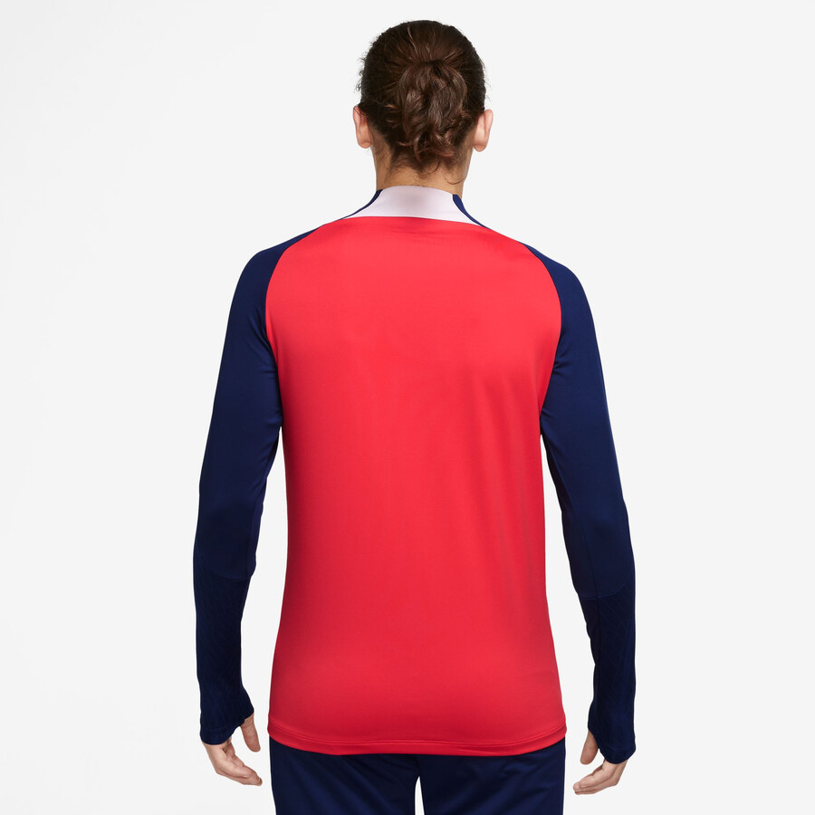 Sweat zippé Atlético Madrid Strike rouge bleu 2023/24