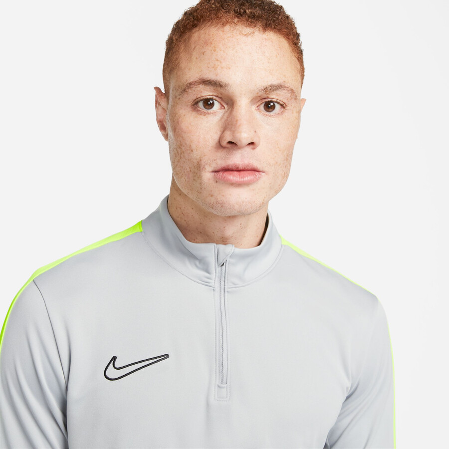 Sweat zippé Nike Academy gris jaune