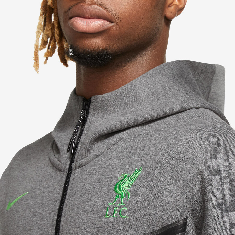 Veste survêtement Liverpool TechFleece gris vert 2023/24