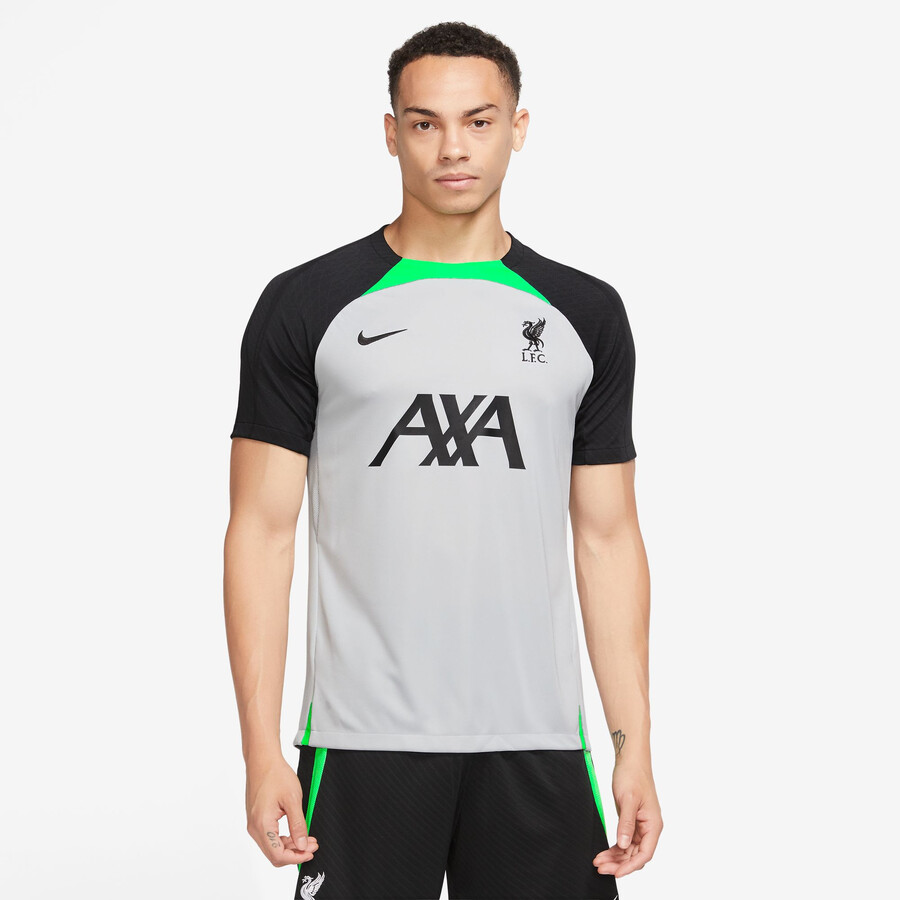 Maillot entraînement Liverpool Strike gris vert 2023/24