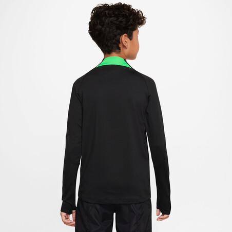 Sweat zippé junior Liverpool Strike noir vert 2023/24