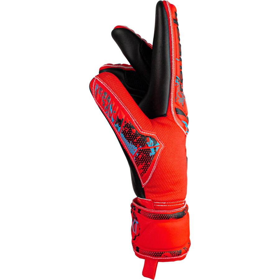Gants gardien Reusch Attrakt Grip Evolution Finger Support rouge noir