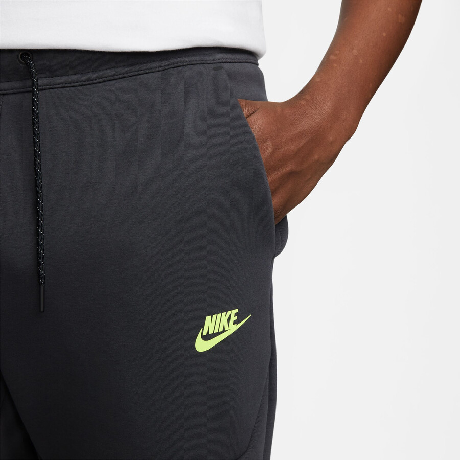 Pantalon survêtement Nike Tech Fleece gris jaune