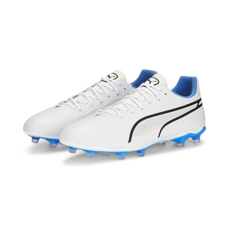 Puma King Pro FG/AG blanc bleu