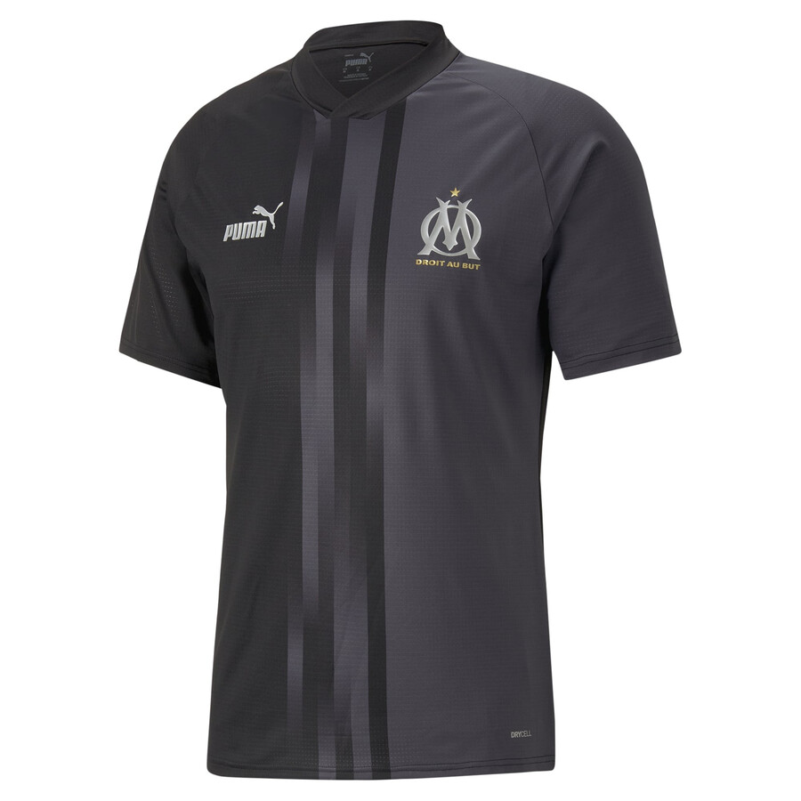 Maillot avant match OM Celebration noir gris 2022/23