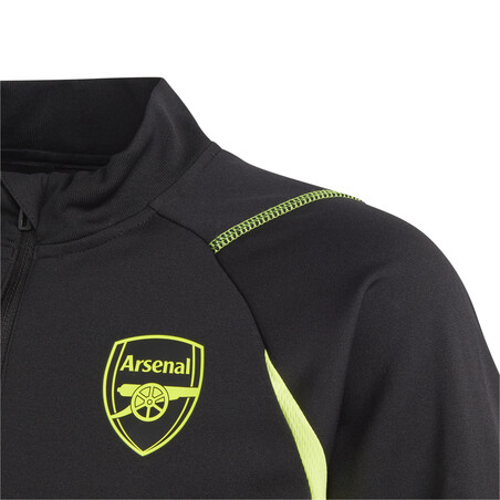 Sweat zippé junior Arsenal noir bleu 2023/24