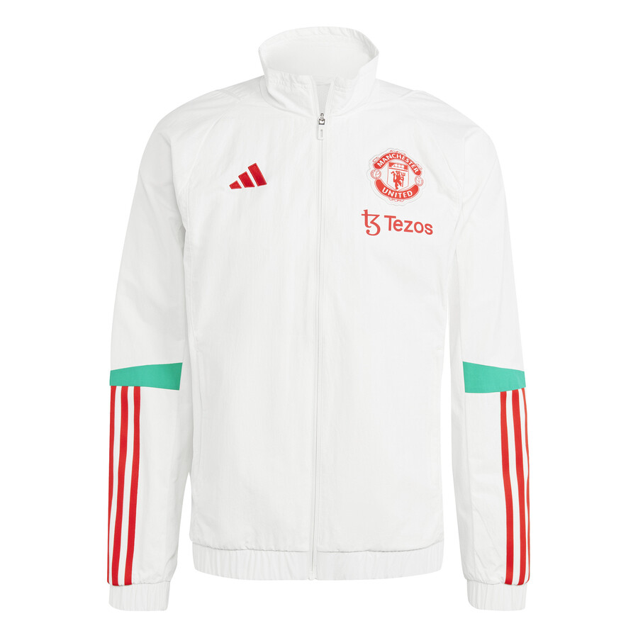 Veste survêtement Manchester United woven blanc rouge 2023/24