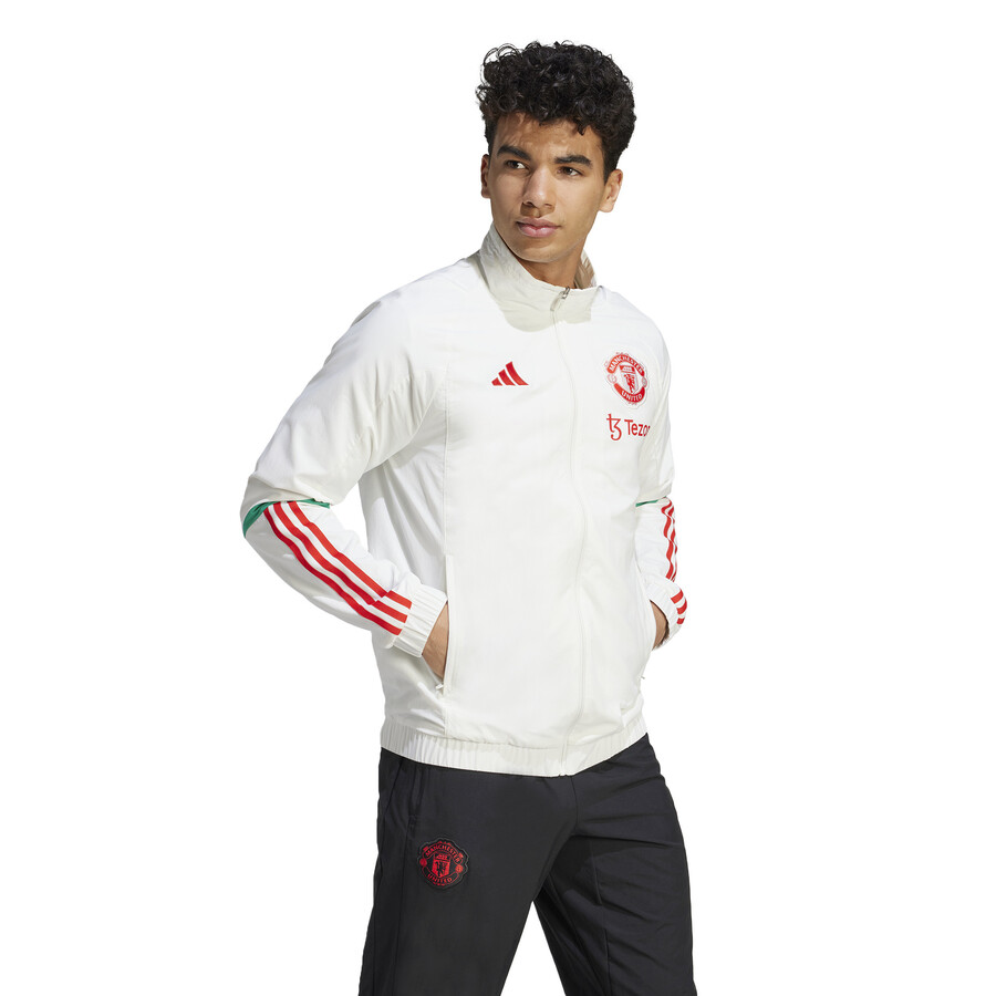 Veste survêtement Manchester United woven blanc rouge 2023/24