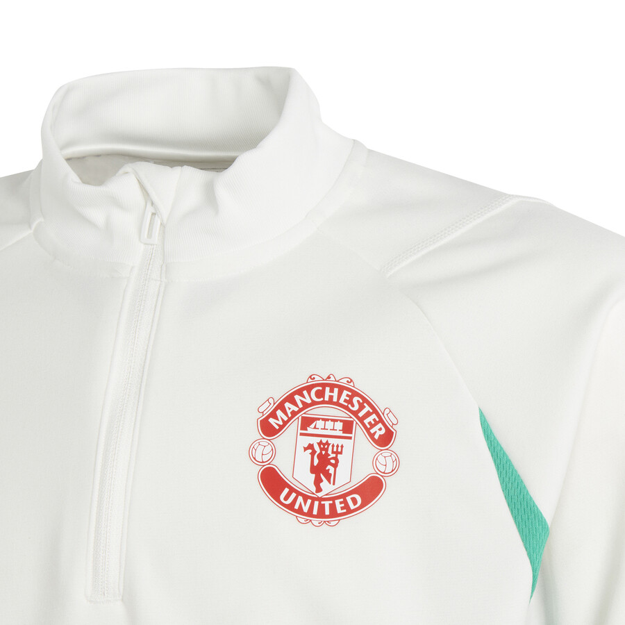 Sweat zippé junior Manchester United blanc rouge 2023/24