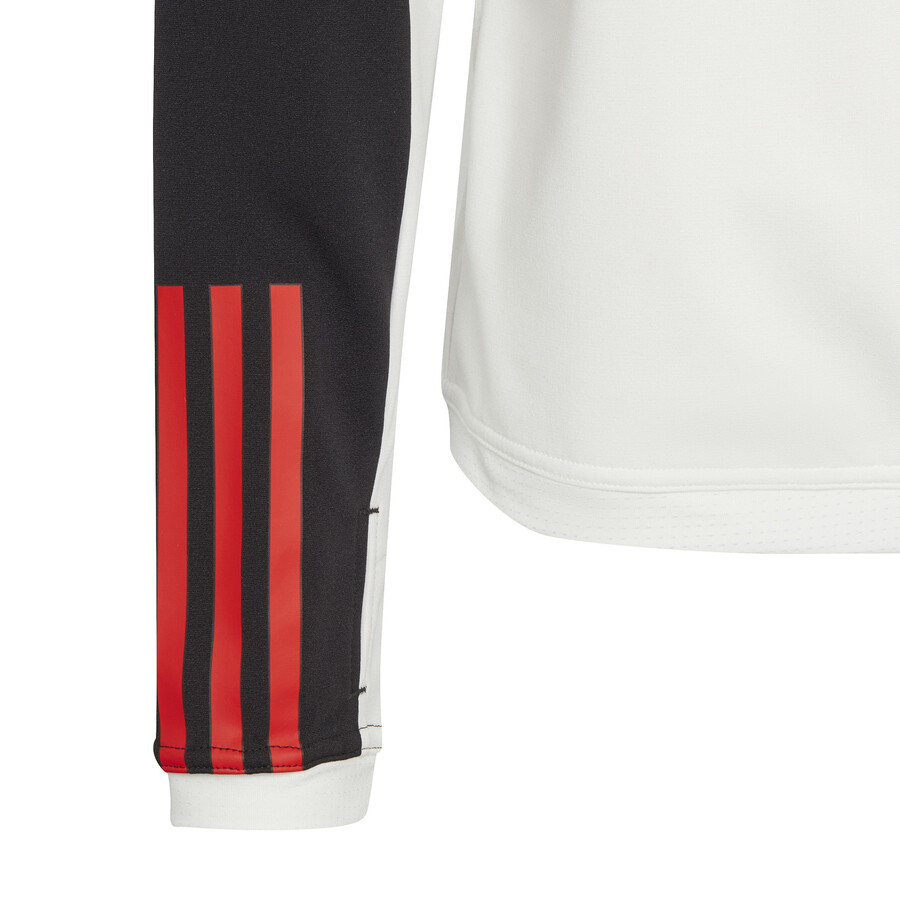 Sweat zippé junior Manchester United blanc rouge 2023/24