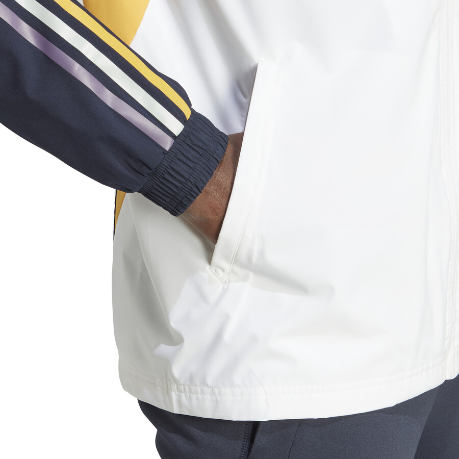 Veste imperméable Real Madrid blanc bleu 2023/24