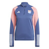 Sweat zippé OL bleu rose 2023/24