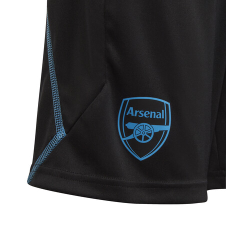 Short entraînement junior Arsenal noir bleu 2023/24