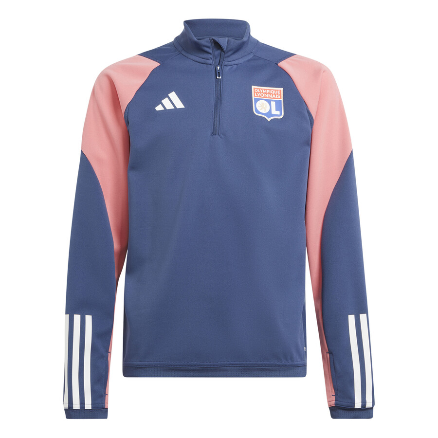 Sweat zippé junior OL bleu rose 2023/24