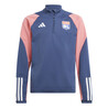 Sweat zippé junior OL bleu rose 2023/24