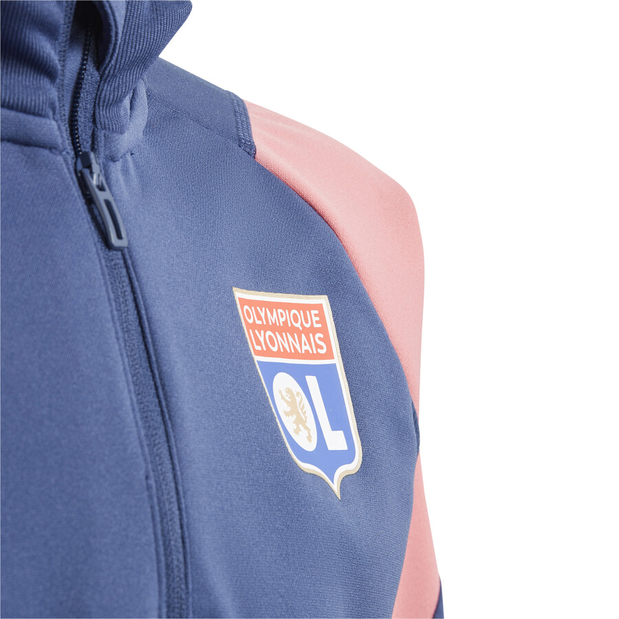 Sweat zippé junior OL bleu rose 2023/24