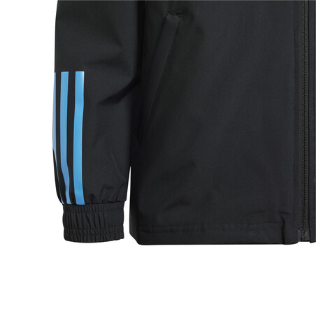 Veste survêtement junior imperméable Arsenal noir bleu 2023/24