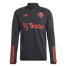 Sweat zippé Manchester United noir rouge 2023/24