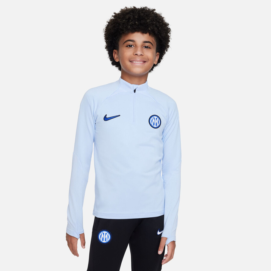 Sweat zippé junior Inter Milan Strike bleu ciel 2023/24