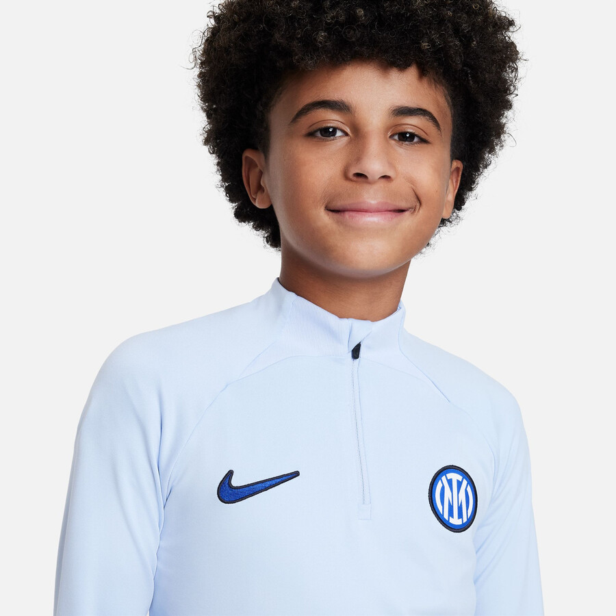 Sweat zippé junior Inter Milan Strike bleu ciel 2023/24