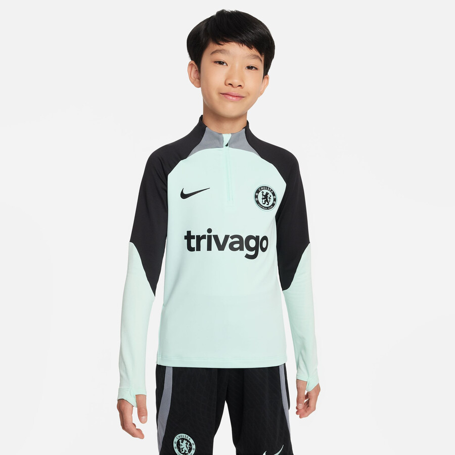 Sweat zippé junior Chelsea Strike vert noir 2023/24