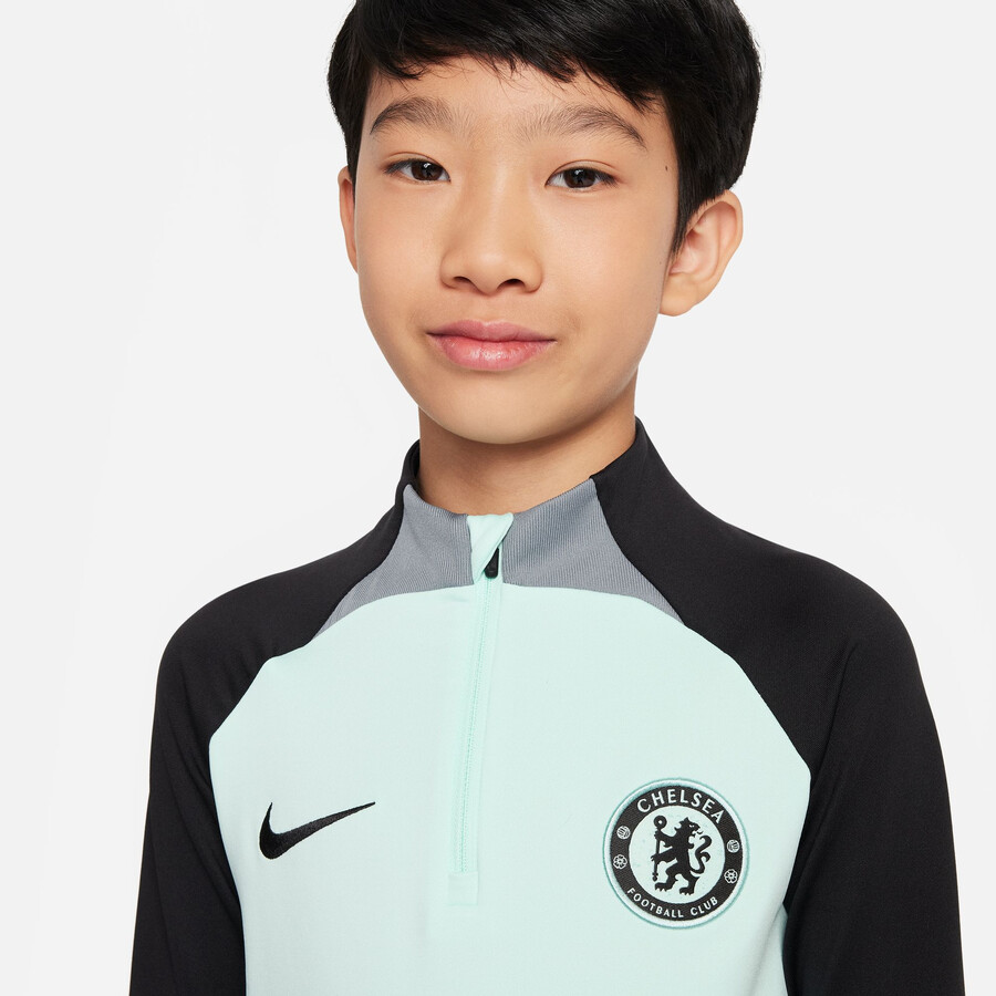 Sweat zippé junior Chelsea Strike vert noir 2023/24