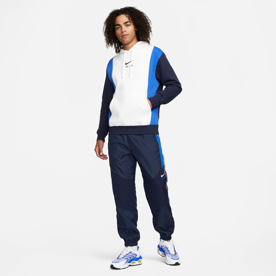 Sweat à capuche Nike Air blanc bleu