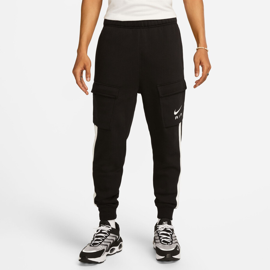 Pantalon survetement Nike Air Cargo Fleece noir blanc sur Foot