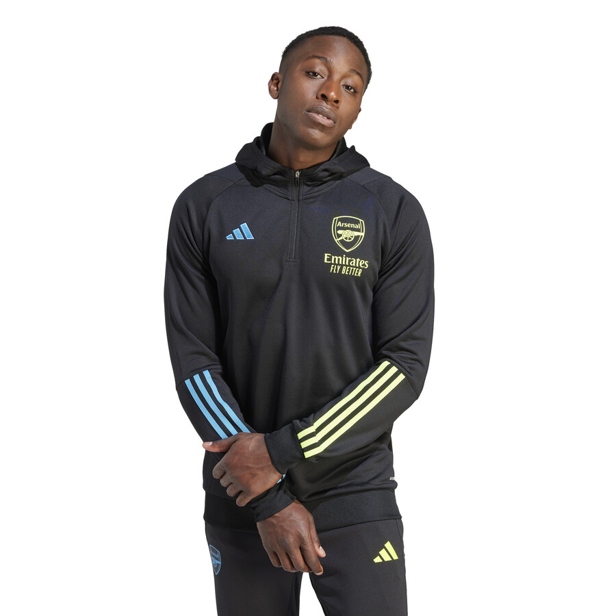 Sweat zippé à capuche Arsenal noir bleu 2023/24