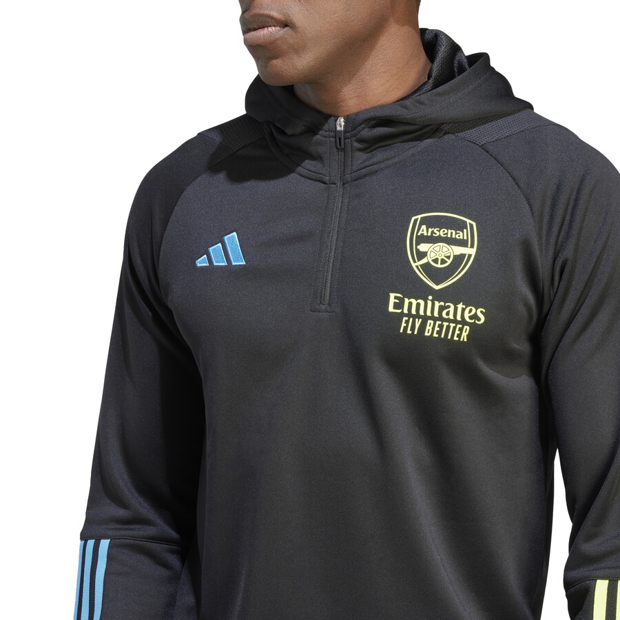 Sweat zippé à capuche Arsenal noir bleu 2023/24