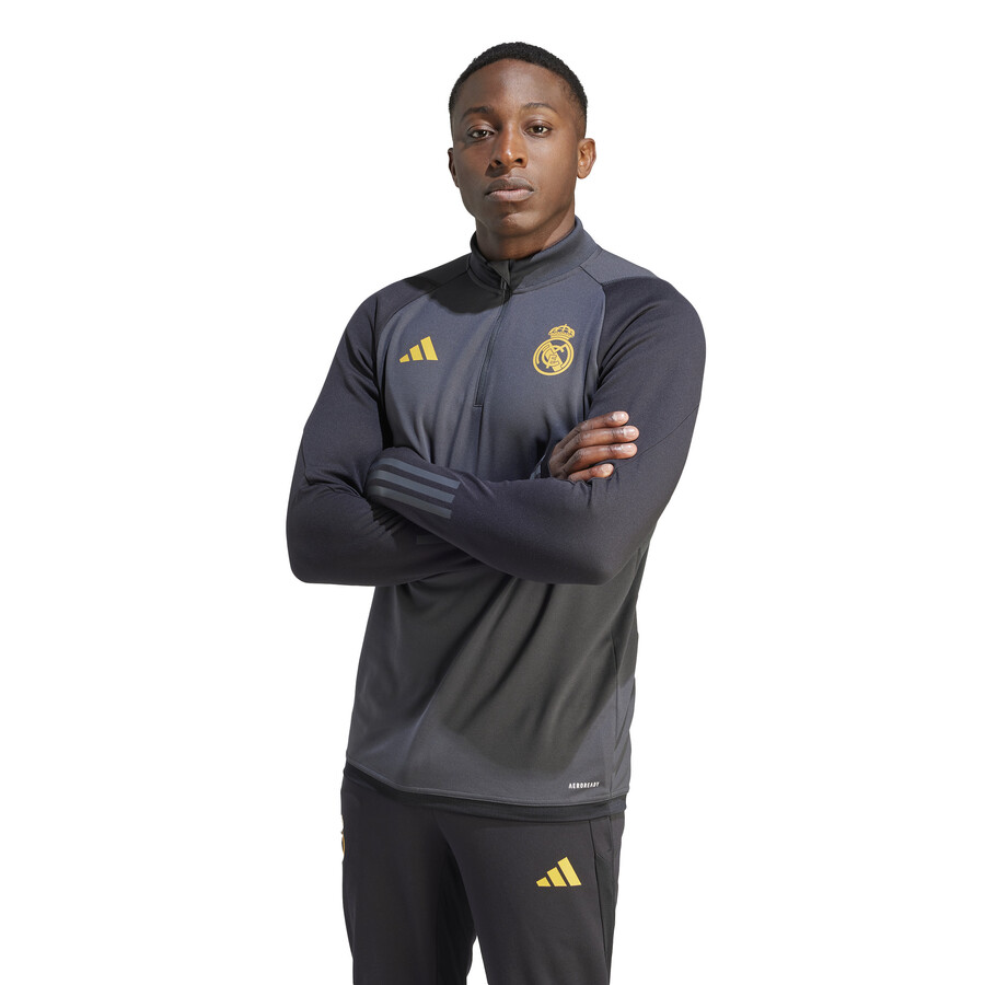 Sweat zippé Real Madrid gris jaune 2023/24