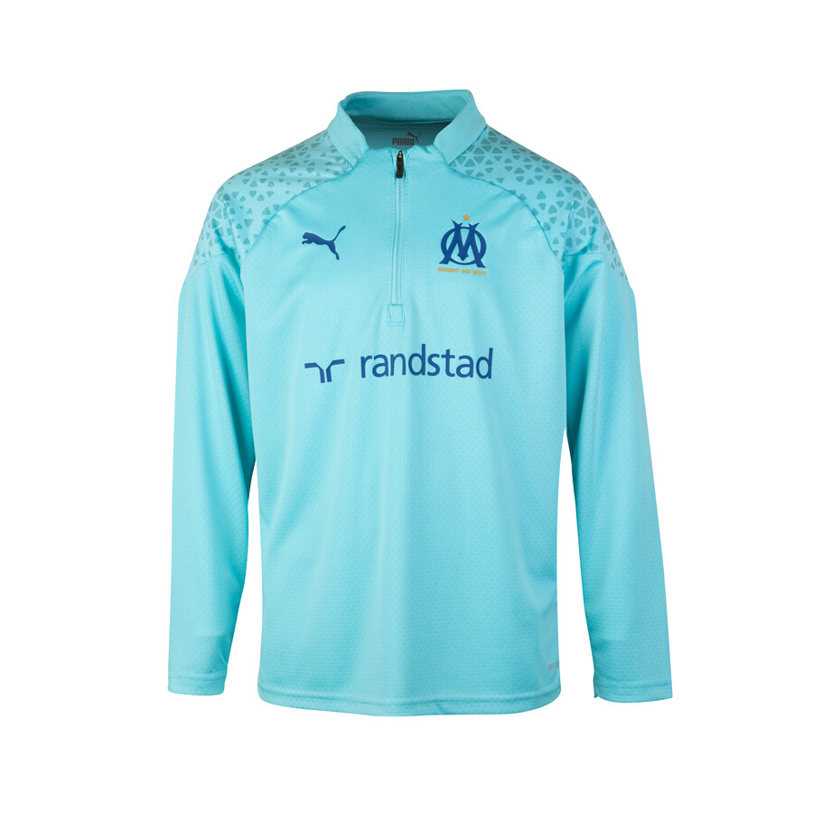 Sweat zippé junior OM bleu ciel 2023/24