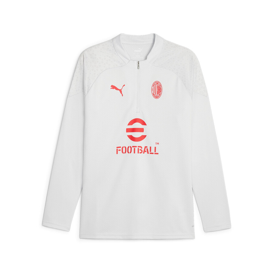 Sweat zippé Milan AC blanc rouge 2023/24