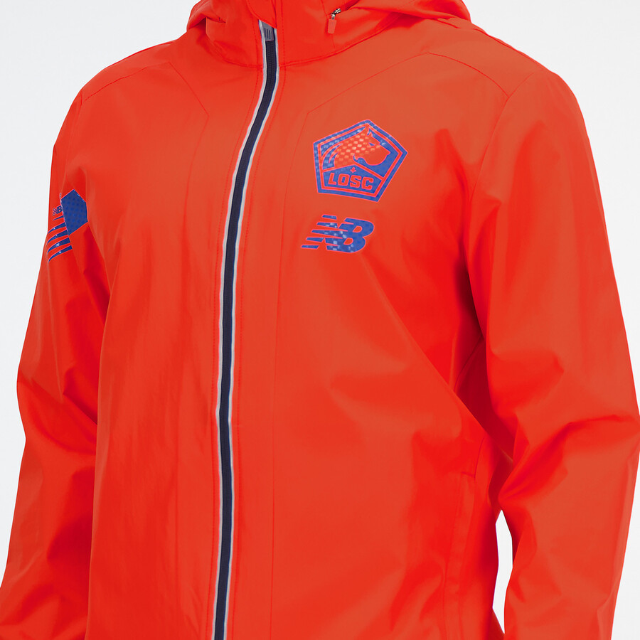 Veste imperméable LOSC rouge bleu 2023/24