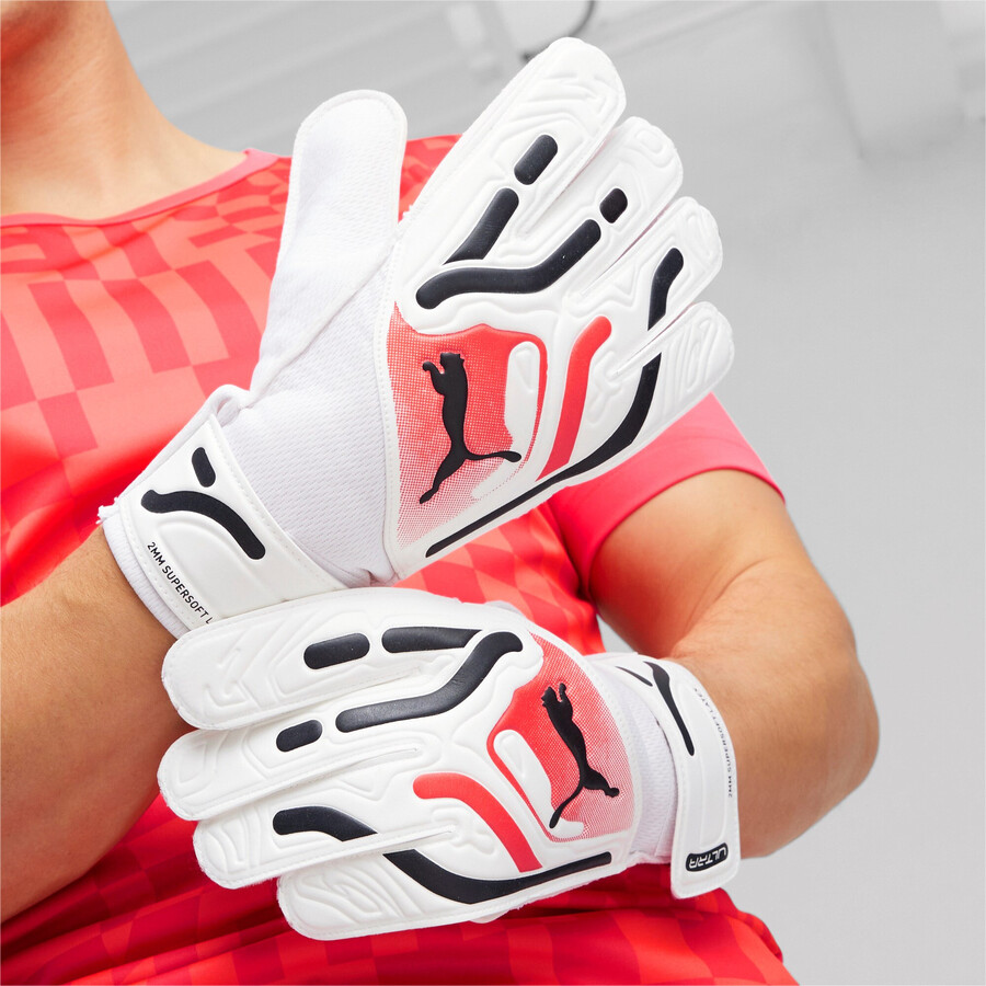 Gants gardien Puma Ultra Play blanc rouge