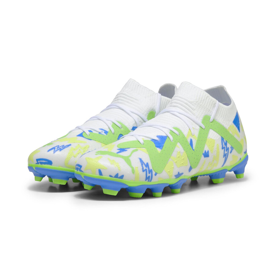 Puma Future match junior Neymar FG blanc vert