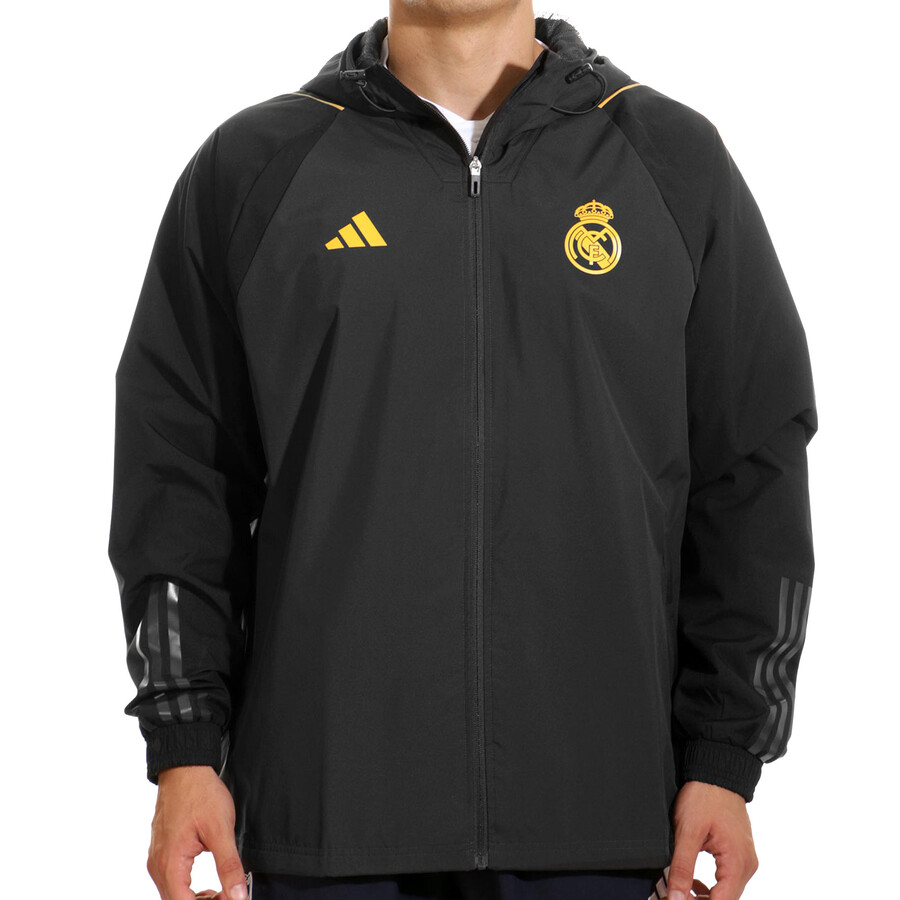 Veste imperméable Real Madrid noir jaune 2023/24