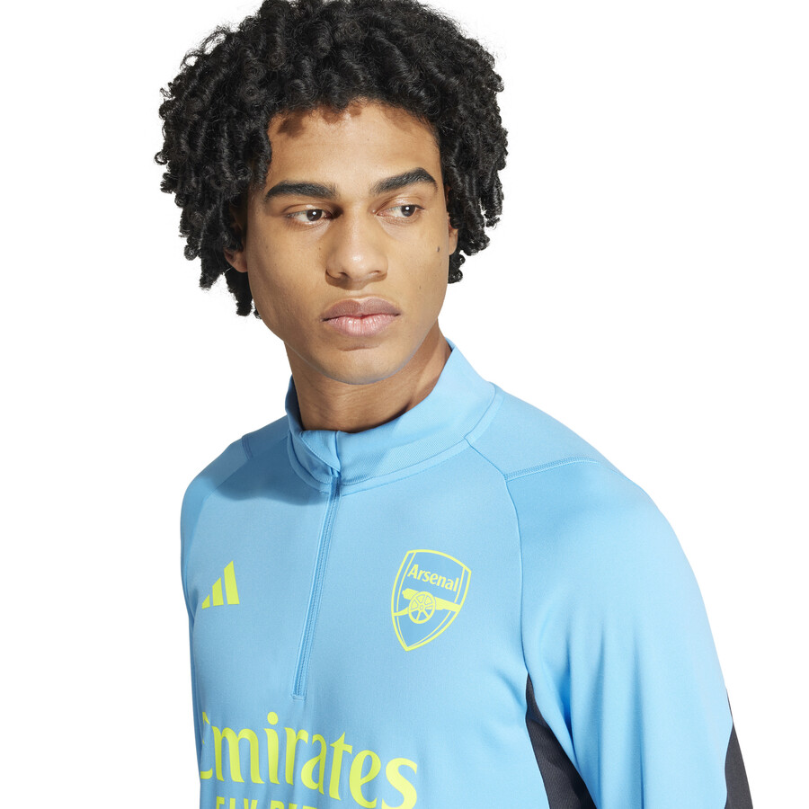 Sweat zippé Arsenal bleu jaune 2023/24